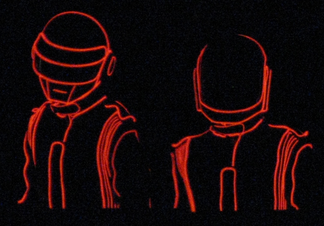 I due Daft Punk in costumi luminosi sul palco a Sydney nel 2007